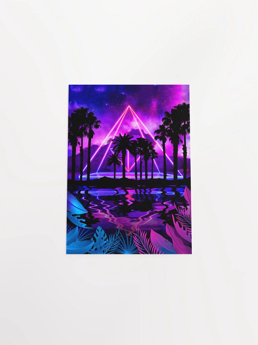 Neon palms landscape: Pyramid [synthwave/vaporwave/cyberpunk] — Aesthetic poster, retrowave poster, vaporwave poster, neon art, space poster product image (10)