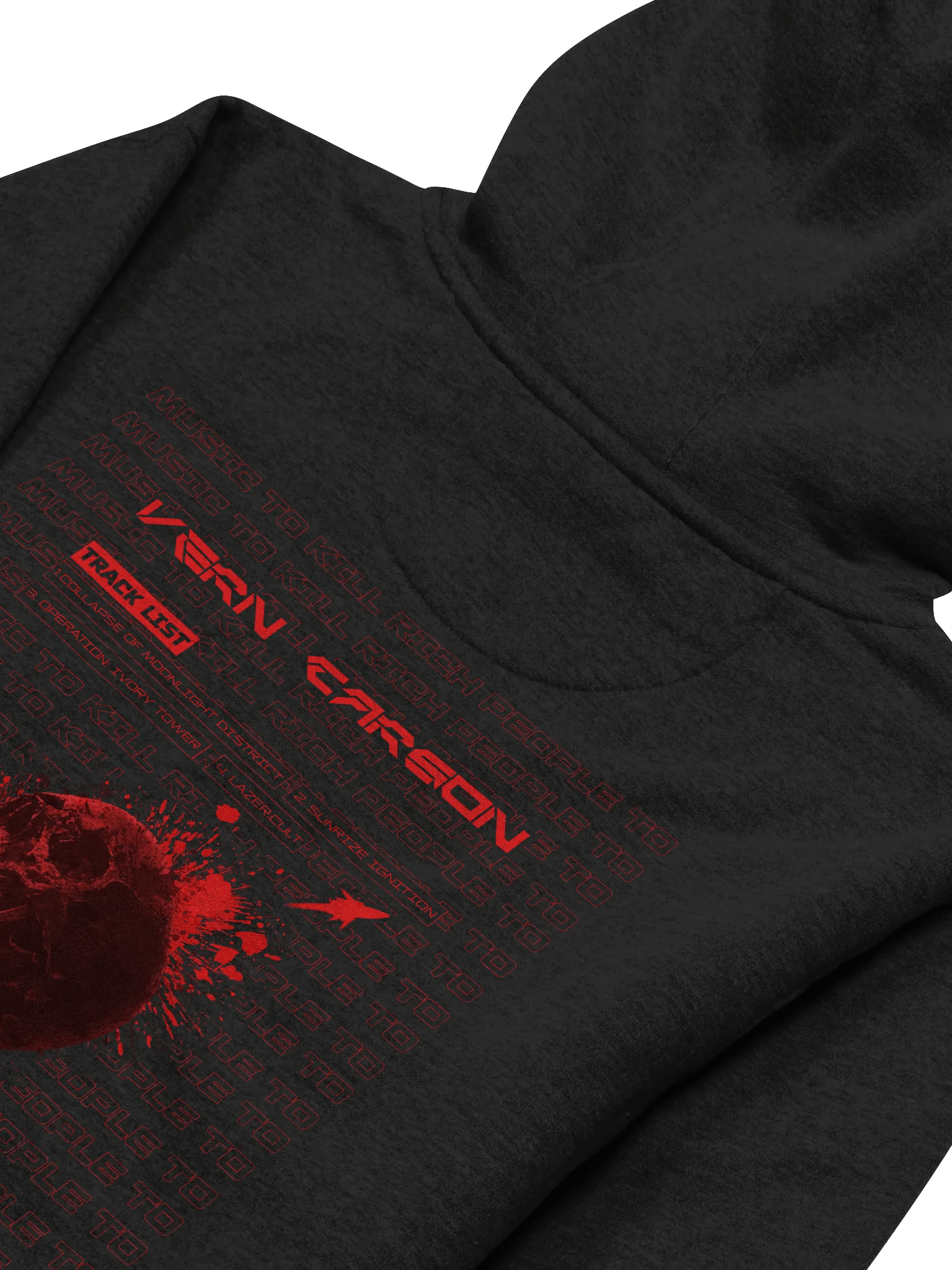 Music To Kill Rich People To - Black UNISEX Hoodie product image (2)