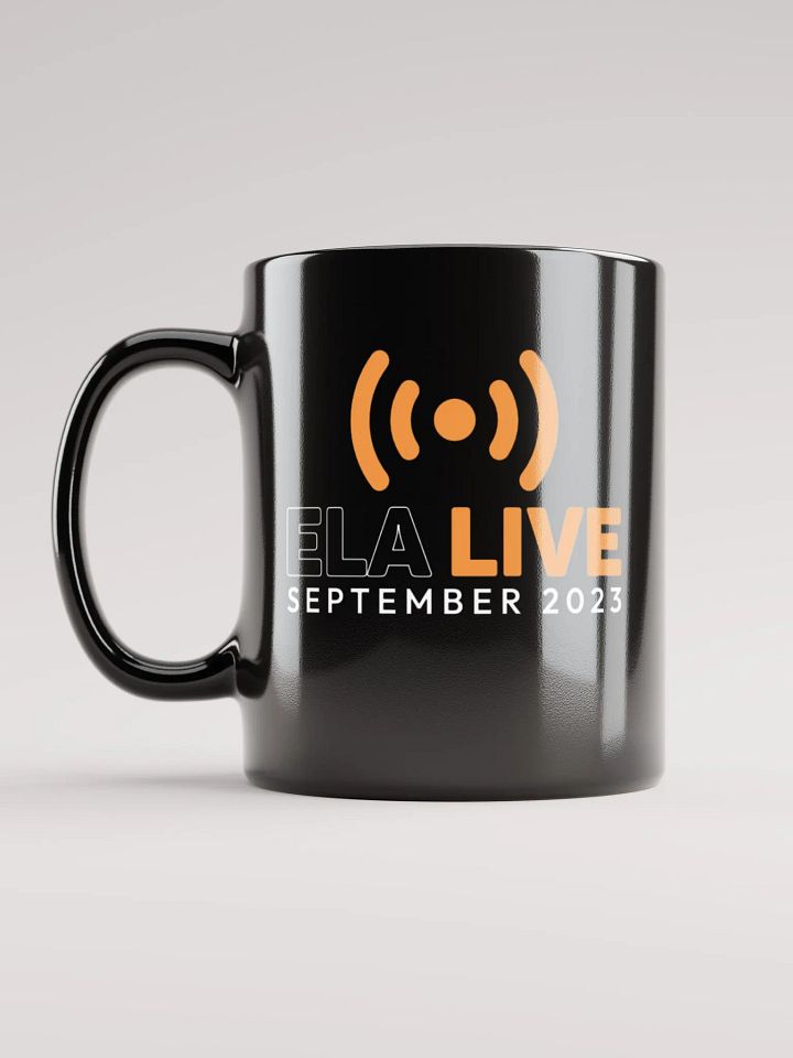 ELA Live September 2023 Black Gloss Mug product image (1)