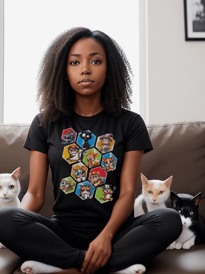 Funny Cats in Cubes for Anyone Who Loves Cats Felines Kitten T-Shirt product image (2)
