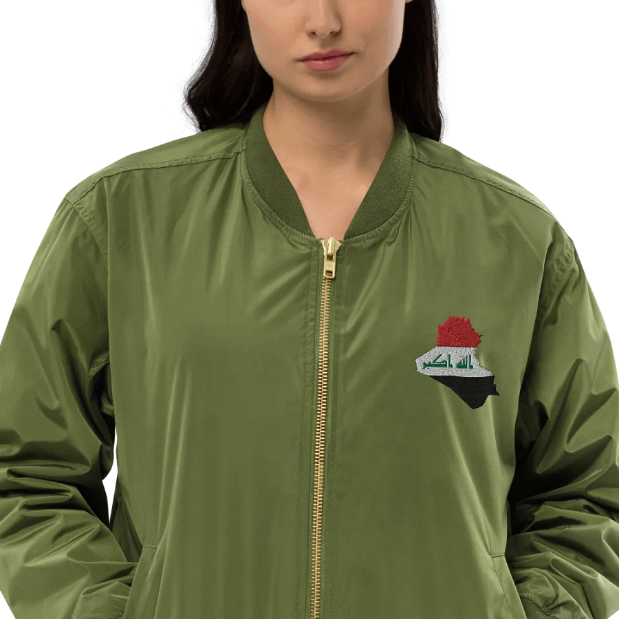 Iraq Flag Premium Recycled Bomber Jacket product image (6)