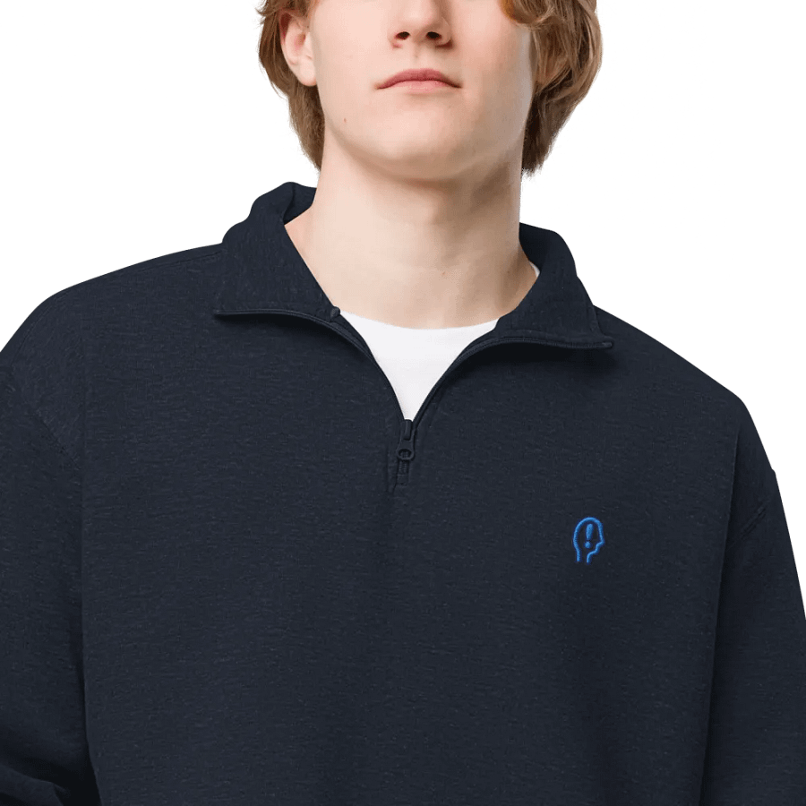 EXCLAIMING MENTALLY (electric design) embroidered quarter zip product image (15)