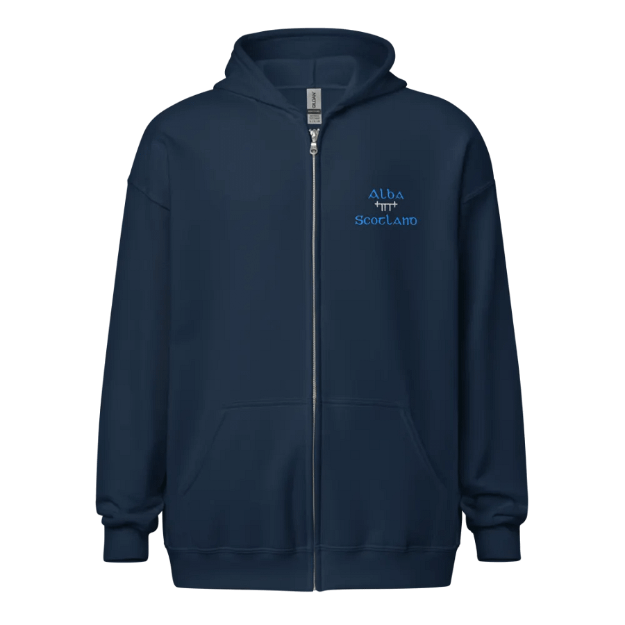 Scotland/Alba Orthodox style Ogham embroidered Zip Hoodie product image (1)