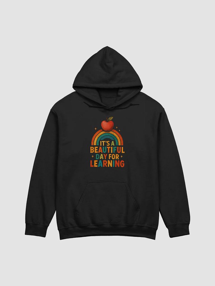 Beautiful Day for Learning Hoodie – Retro Rainbow Hoodie for Teachers product image (1)