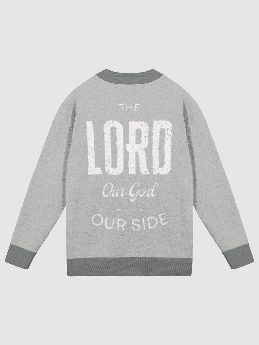 The LORD Our God is on OUR SIDE | Unisex Knitted Cardigan Without Pocket product image (6)