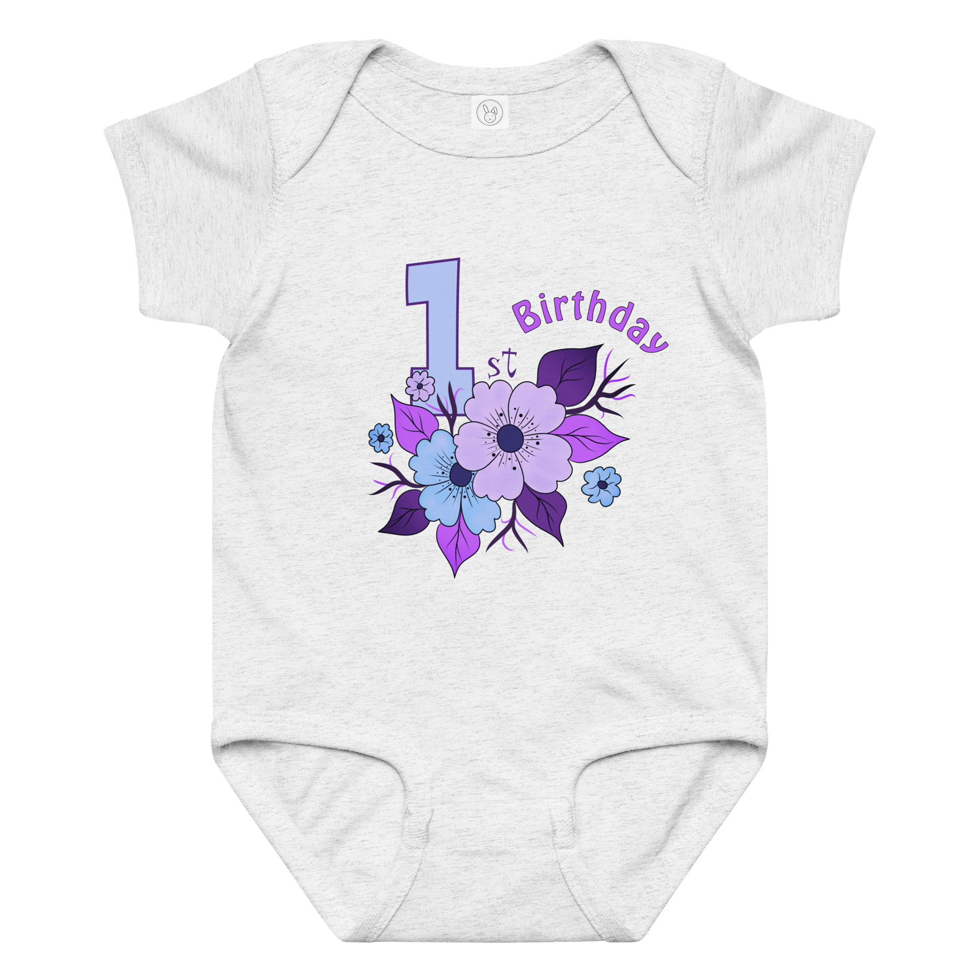 Floral 1st Birthday Baby Bodysuit product image (5)