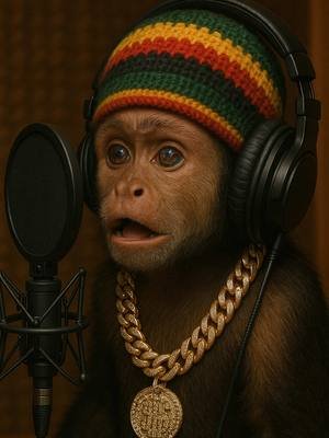 DROPPING A SONG WITH MY DONKEY🎤 #music #rasta #monkey #funny #ai 