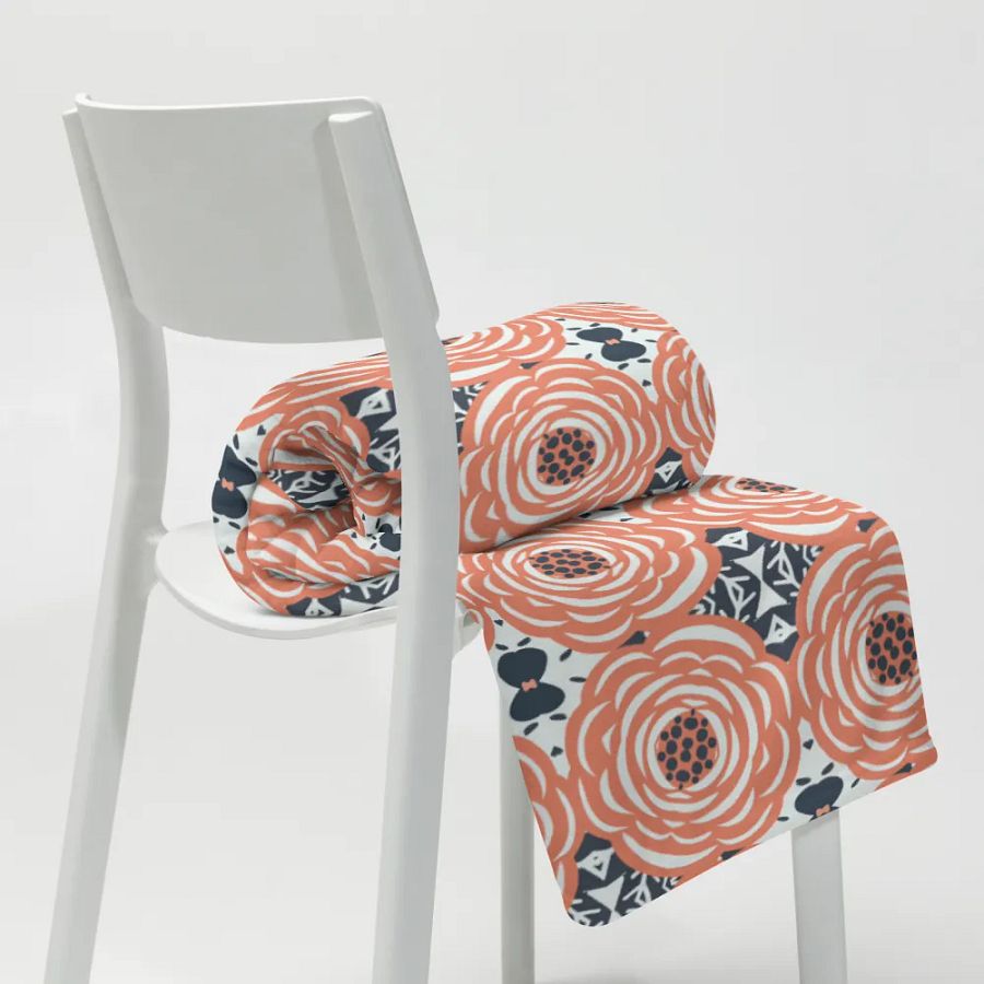 Delicate Rose Abstract Blanket product image (8)