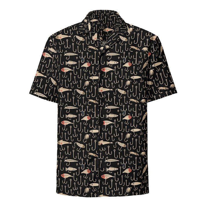 Wild Camo Fish Short Sleeve Button-Up Hawaiian Shirt product image (1)