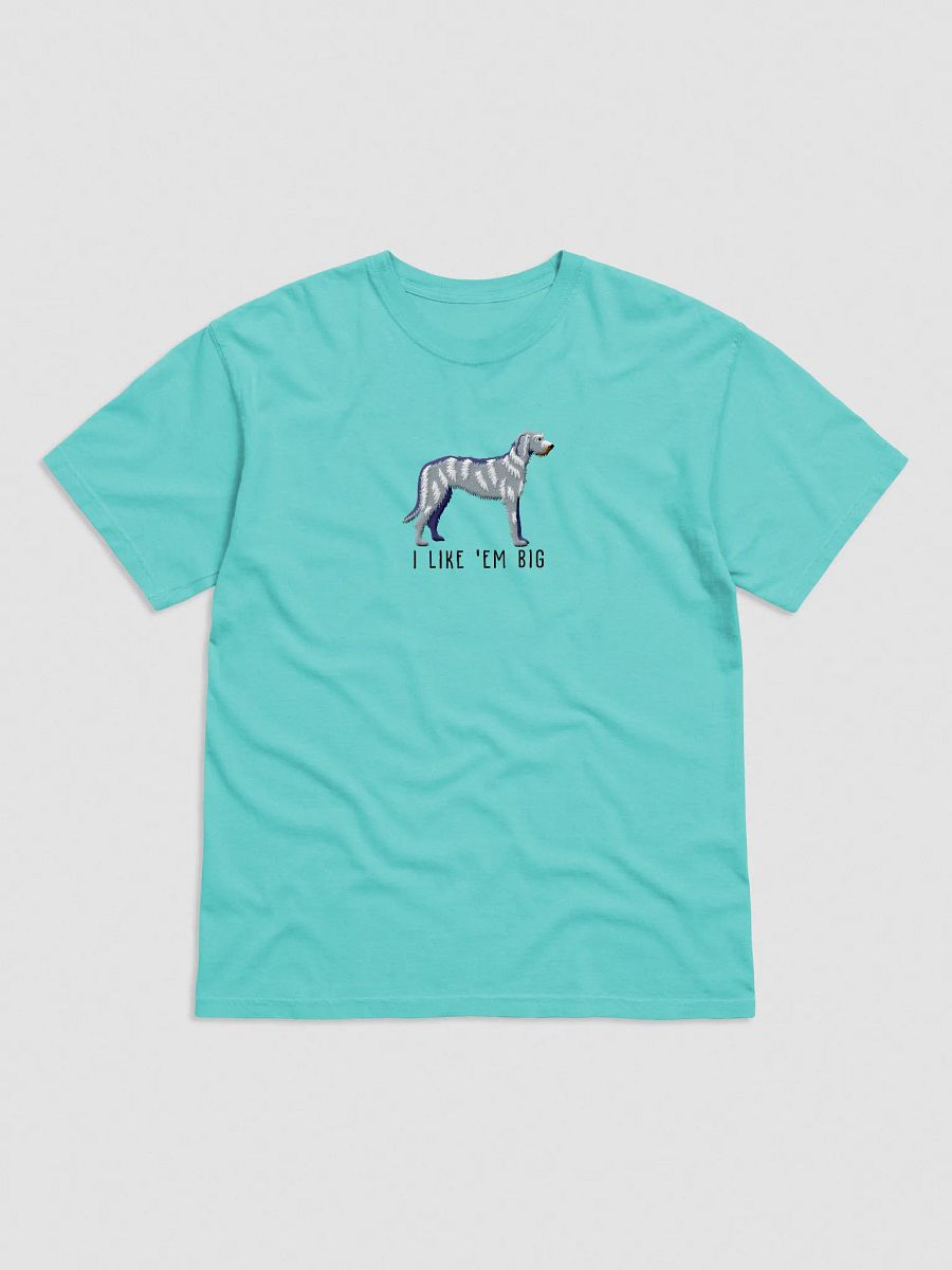 I Like 'Em Big T-Shirt(Embroidered) of an Irish Wolfhound(Blue Brindle) product image (25)