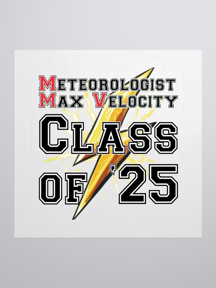 Meteorologist Max Velocity Graduation Sticker product image (1)