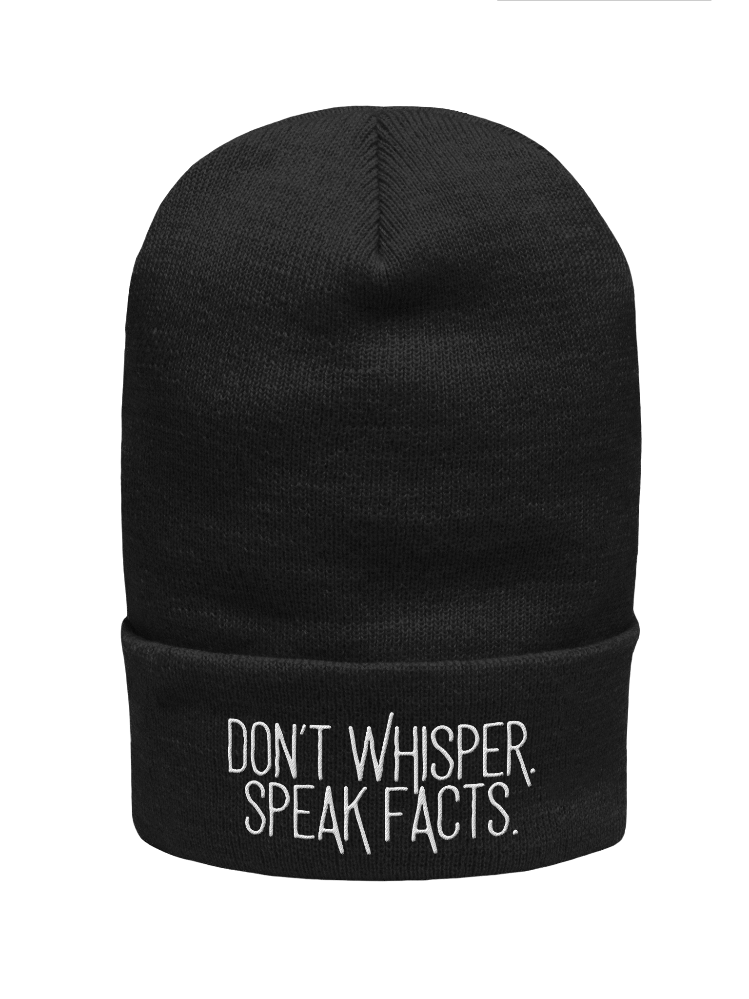 Don’t Whisper. Speak Facts. Beanie product image (1)