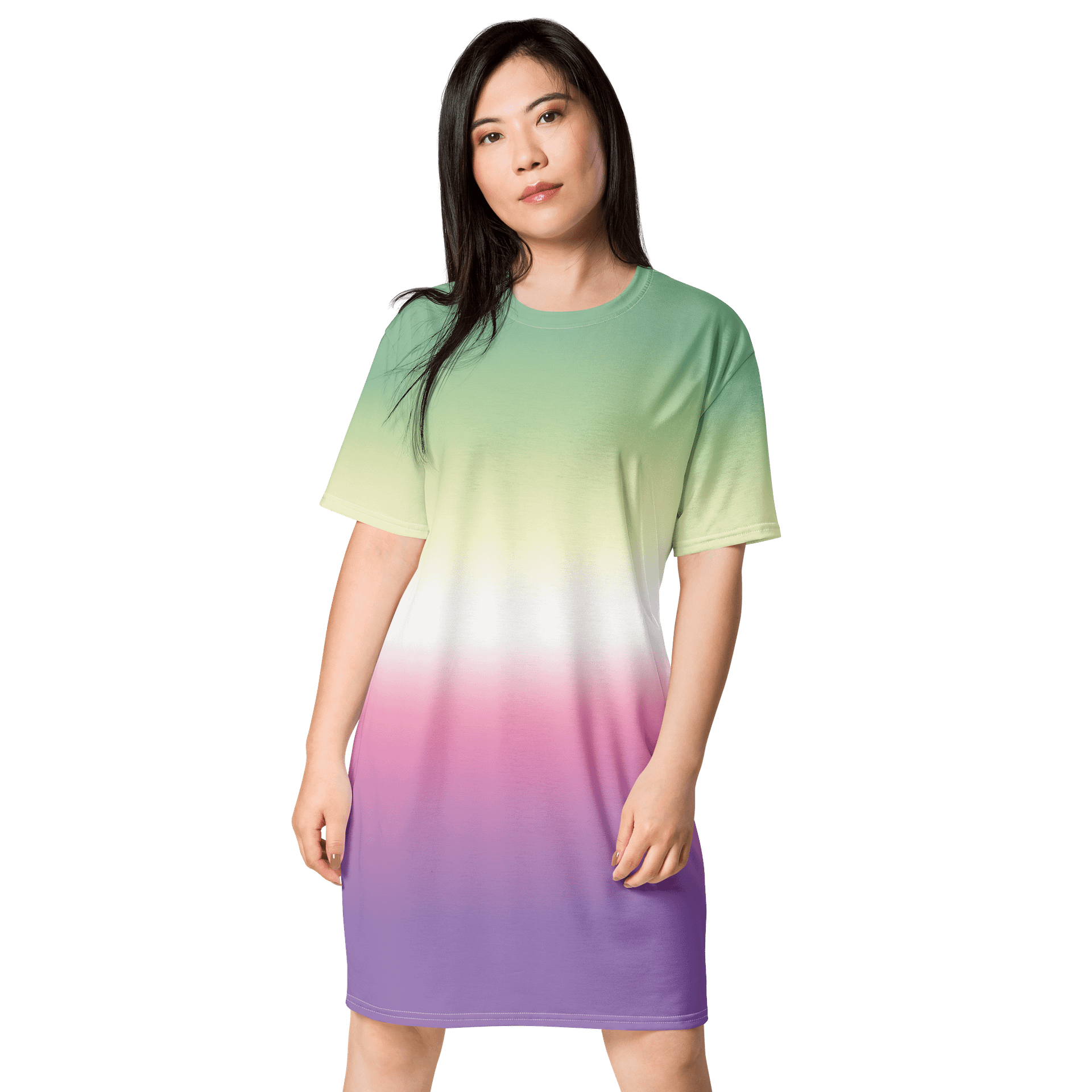 Genderfae Pride Gradient T-shirt Dress product image (1)