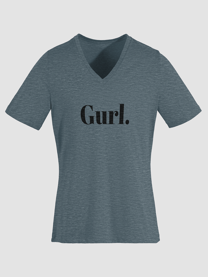 Gurl Relaxed V-Neck Tee - Black product image (3)