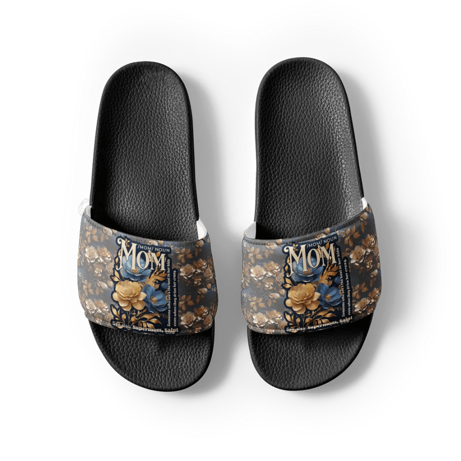 Funny Mom Floral All Over Print Slides product image (6)