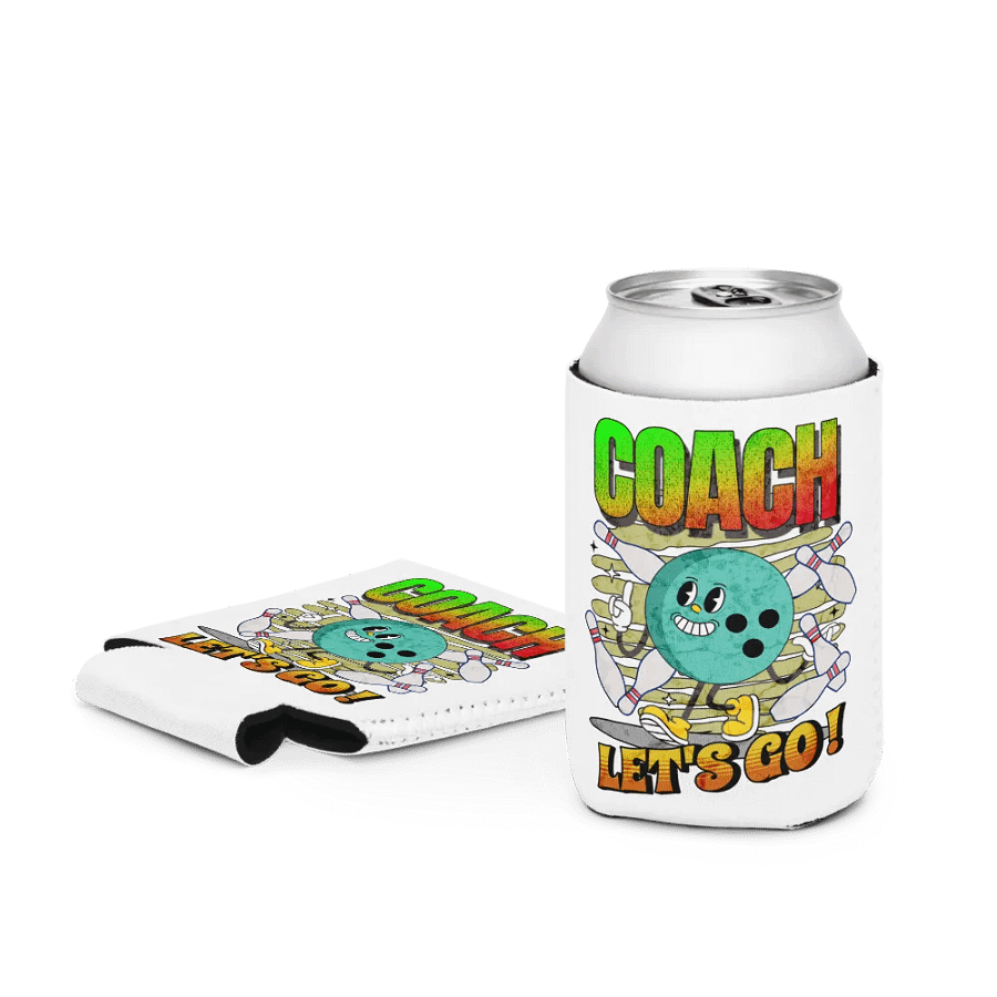 Retro Mascot Coach Bowling Can Cooler product image (3)