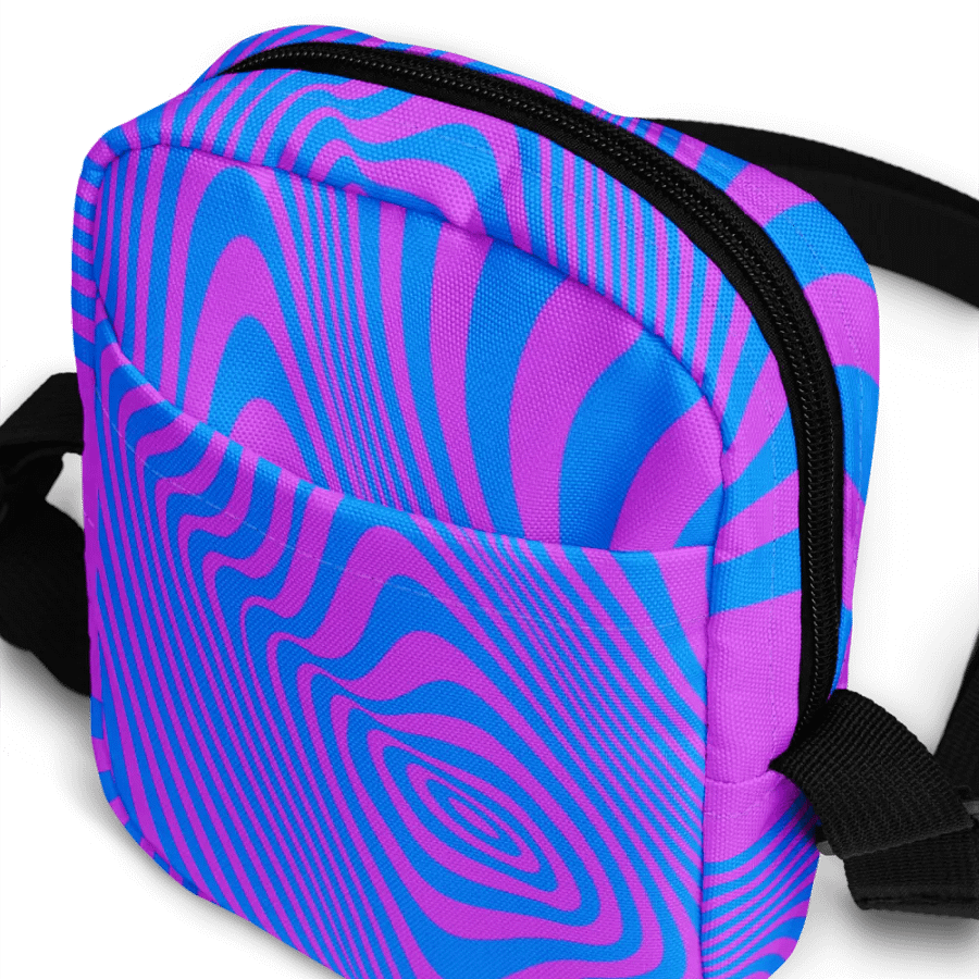 Psychedelic Wave All-Over Crossbody Bag students moms art lovers product image (10)