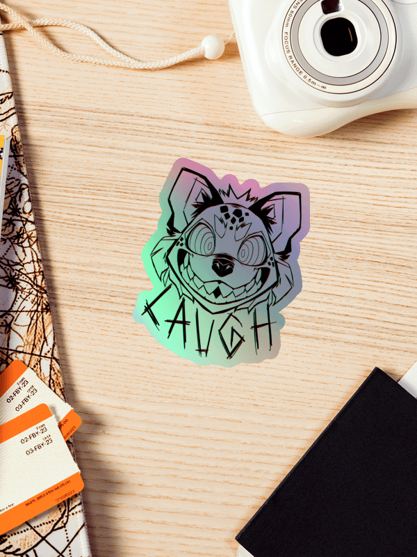 LAUGH Hyena Holographic Sticker product image (1)