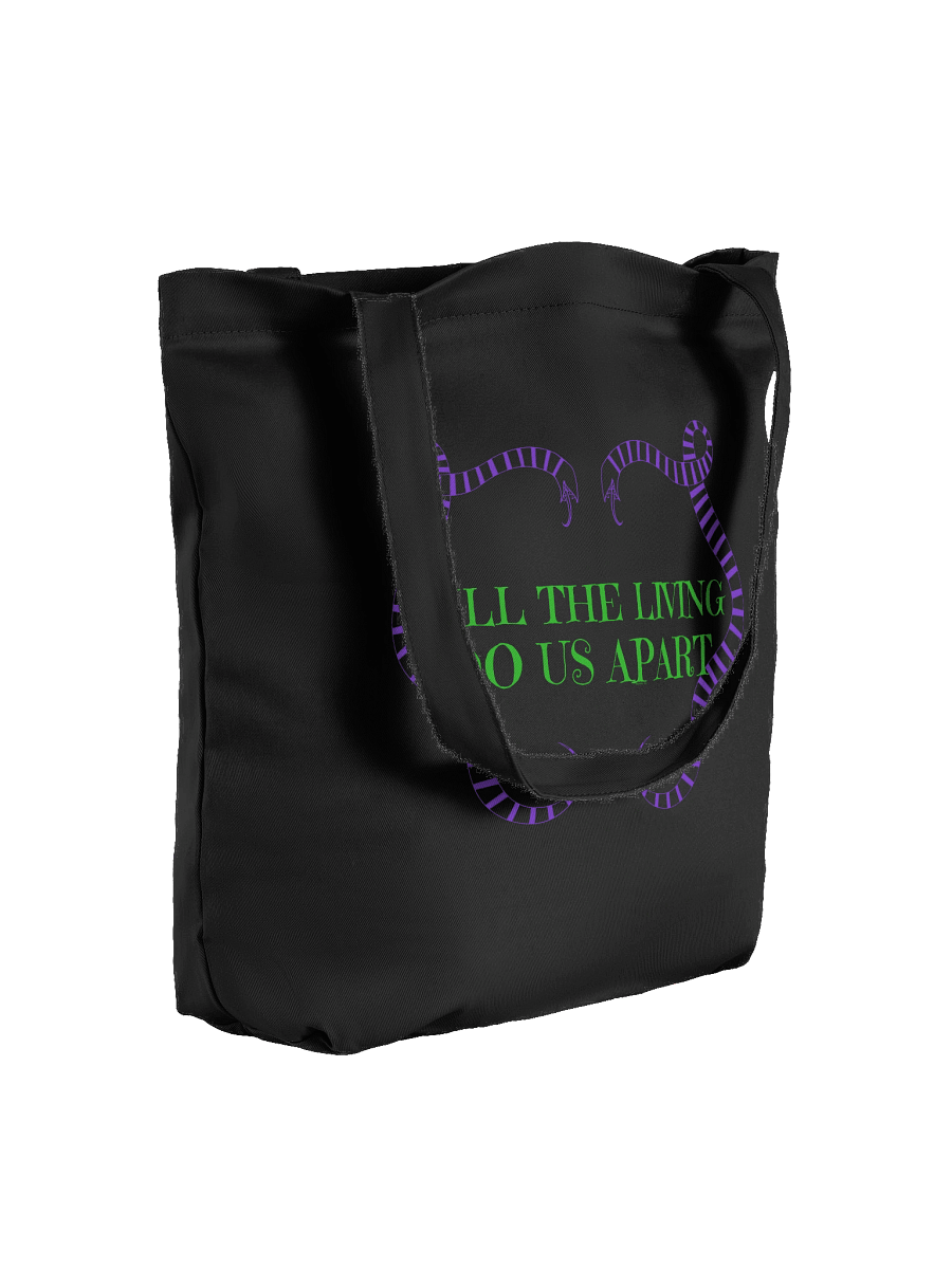 [UM Designs] Til the Living Do We Part - Black Tote Bag product image (4)