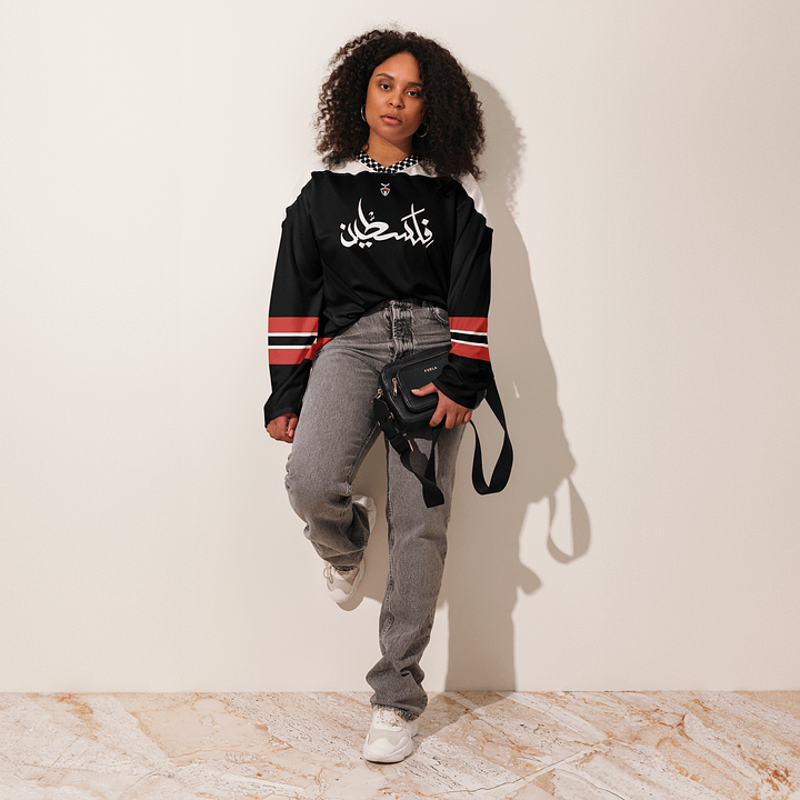 Arabic Palestine Hockey Jersey Long Sleeve Oversized product image (2)