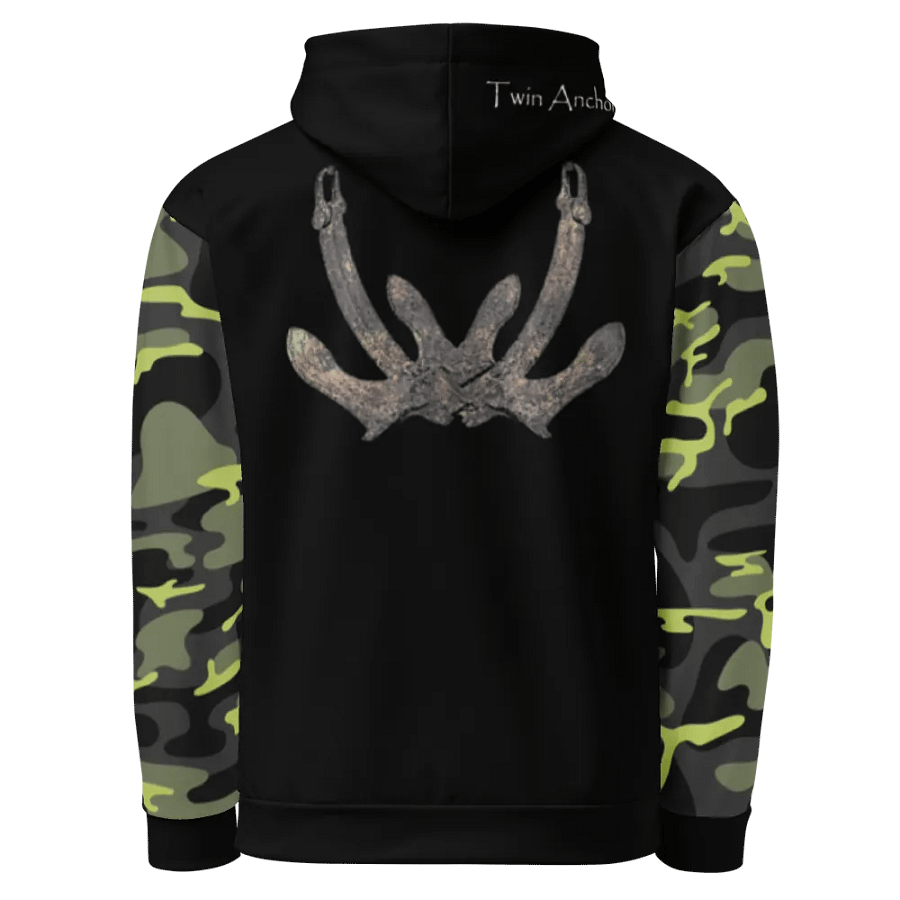 Camouflage & Black Anchor Hoodie product image (1)