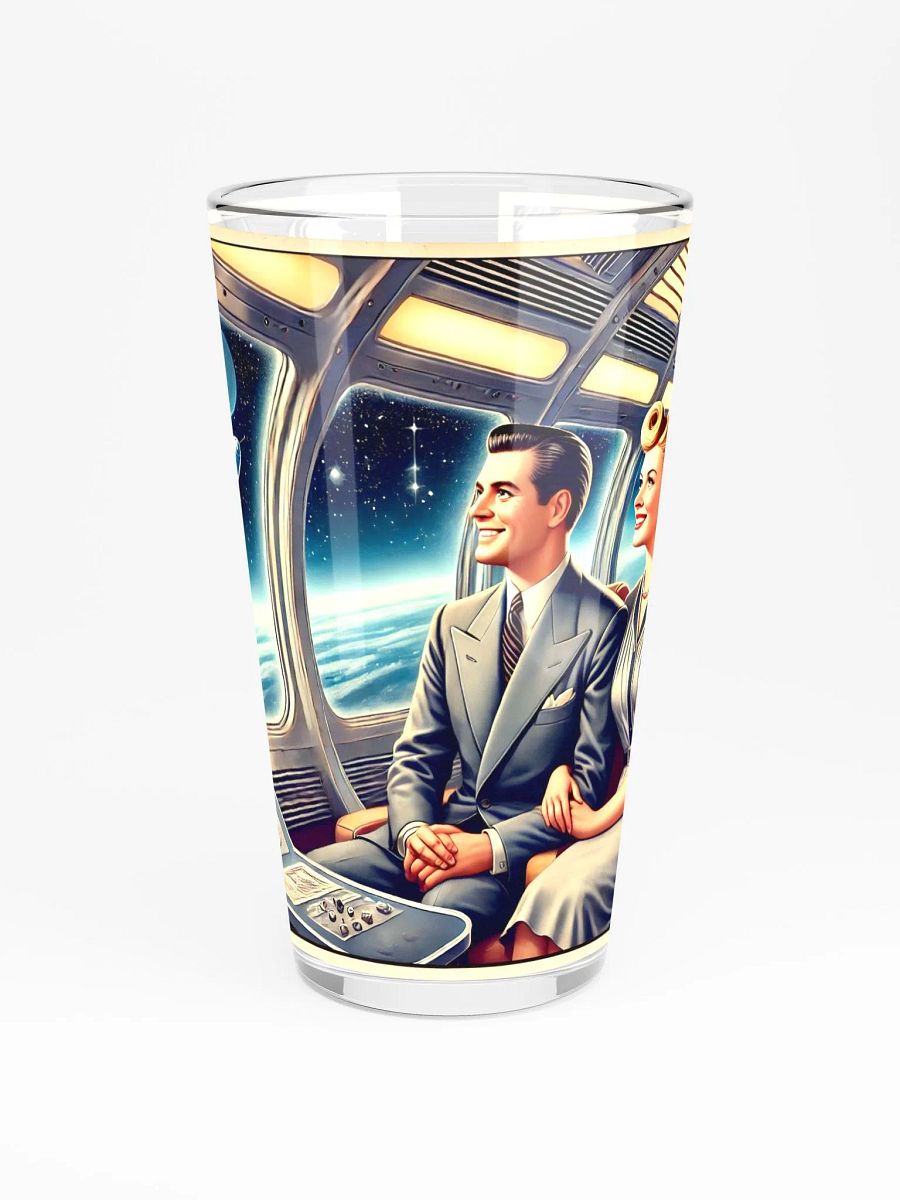 Vintage Space Travel Pint Glass product image (4)