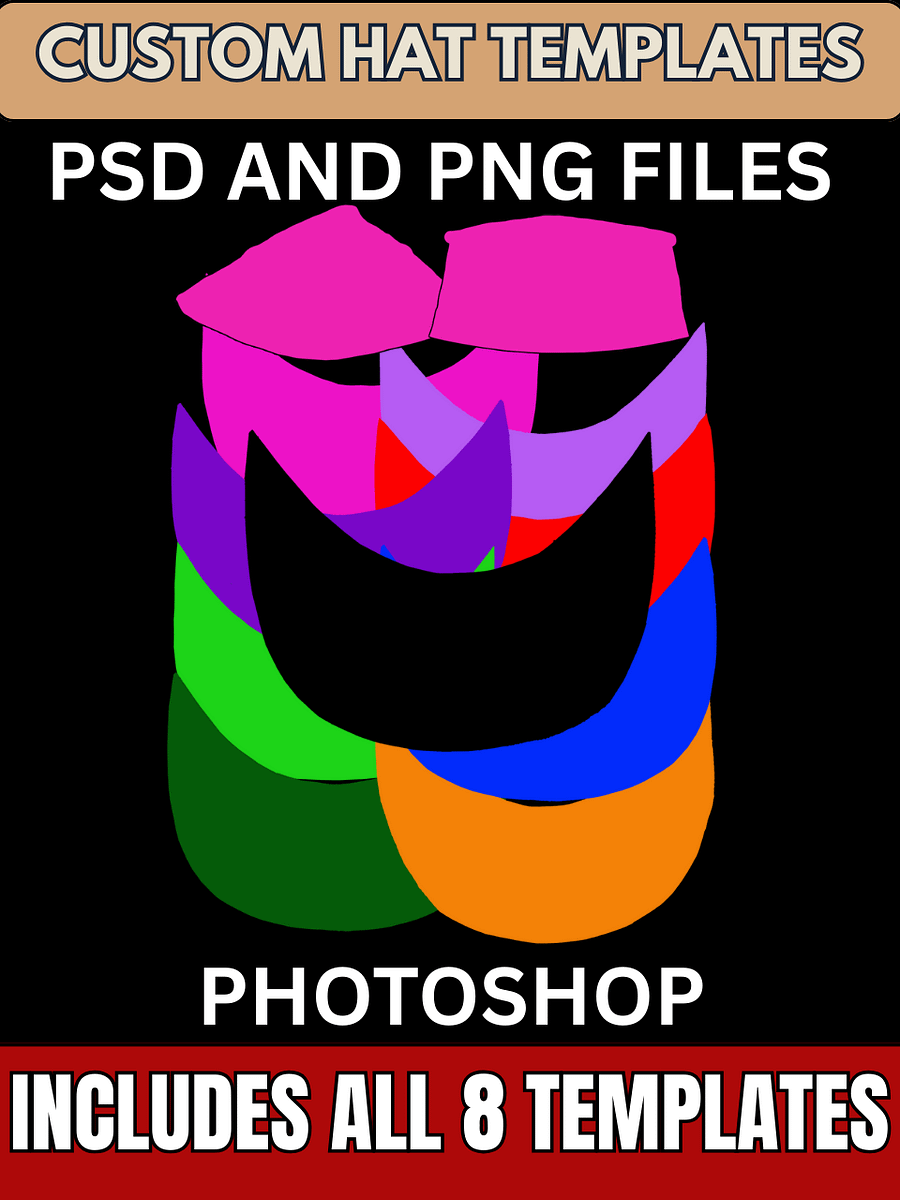 HL Sublimation Hat Templates and Video Tutorials Bundle Deal - Editable in Canva product image (8)