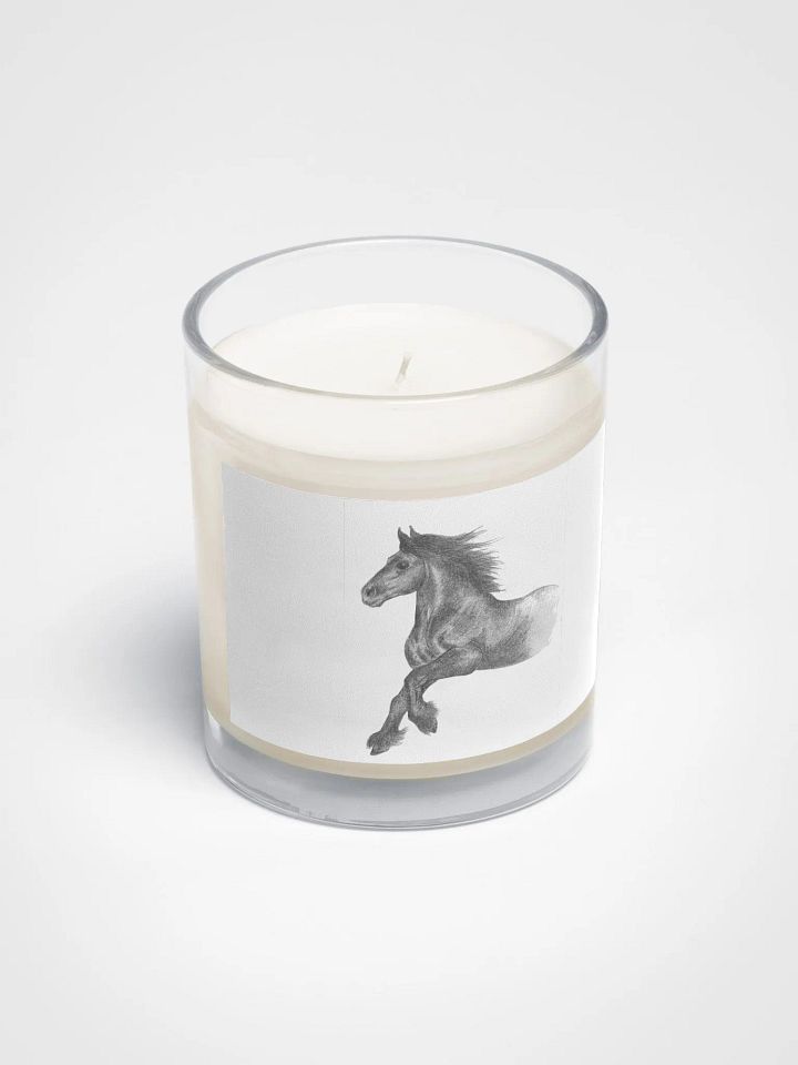 Fell pony cantering candle product image (2)