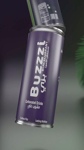 تصميم علبة مشروب غازي بإسم بززي
 Blender Product Commercial Soda Can | Buzzzi
🔺
This can is designed and modeling in the insi...