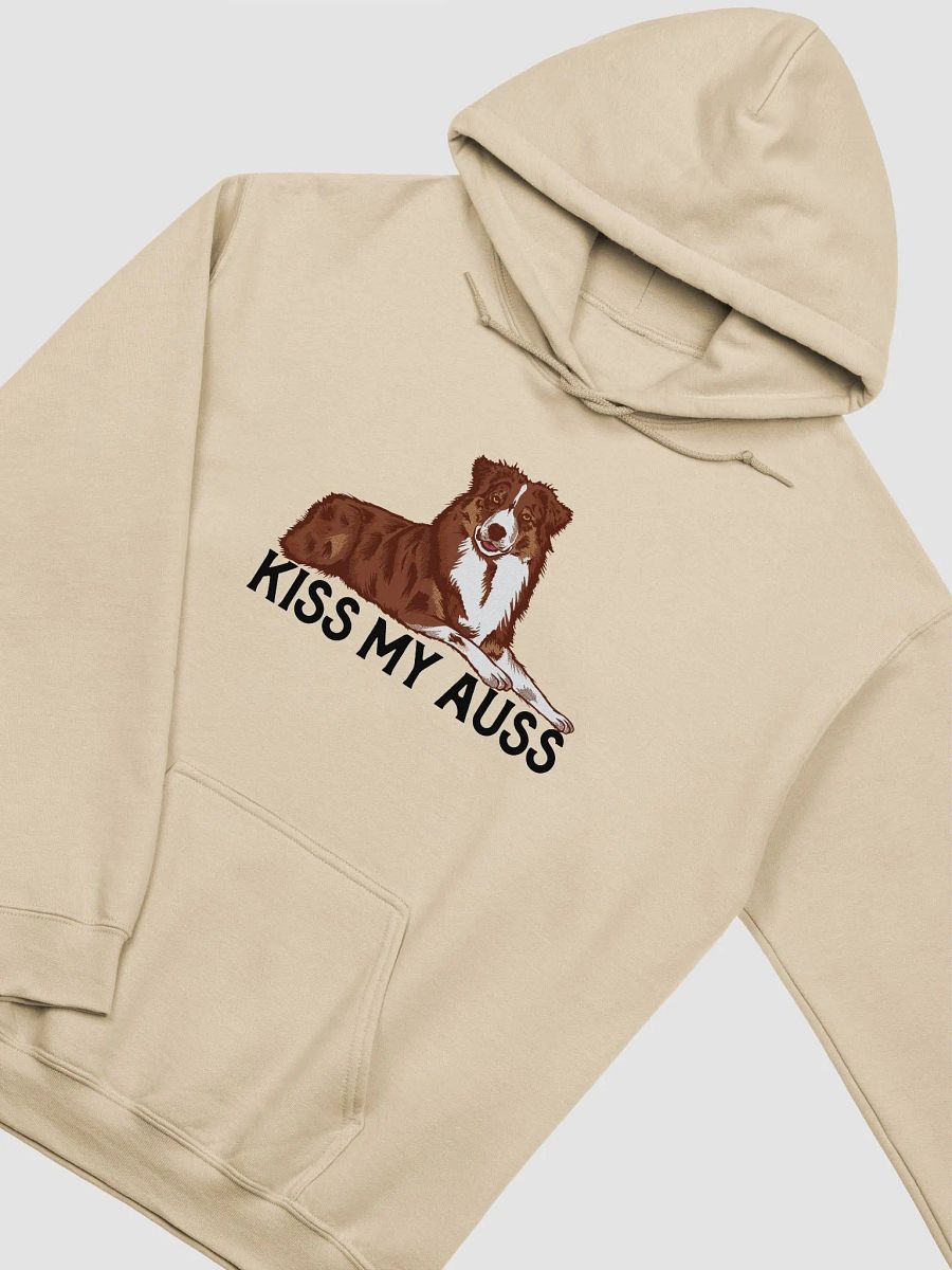 Kiss My Auss Hoodie | Hooded Sweatshirt for Australian Shepherd(Red Tricolor) Dog Owners product image (17)