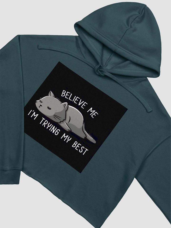 Trying My Best Cat Crop Hoodie product image (15)