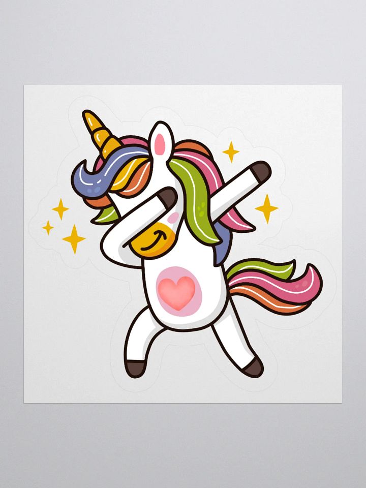 Magical Unicorn Dab Kiss Cut Stickers product image (2)