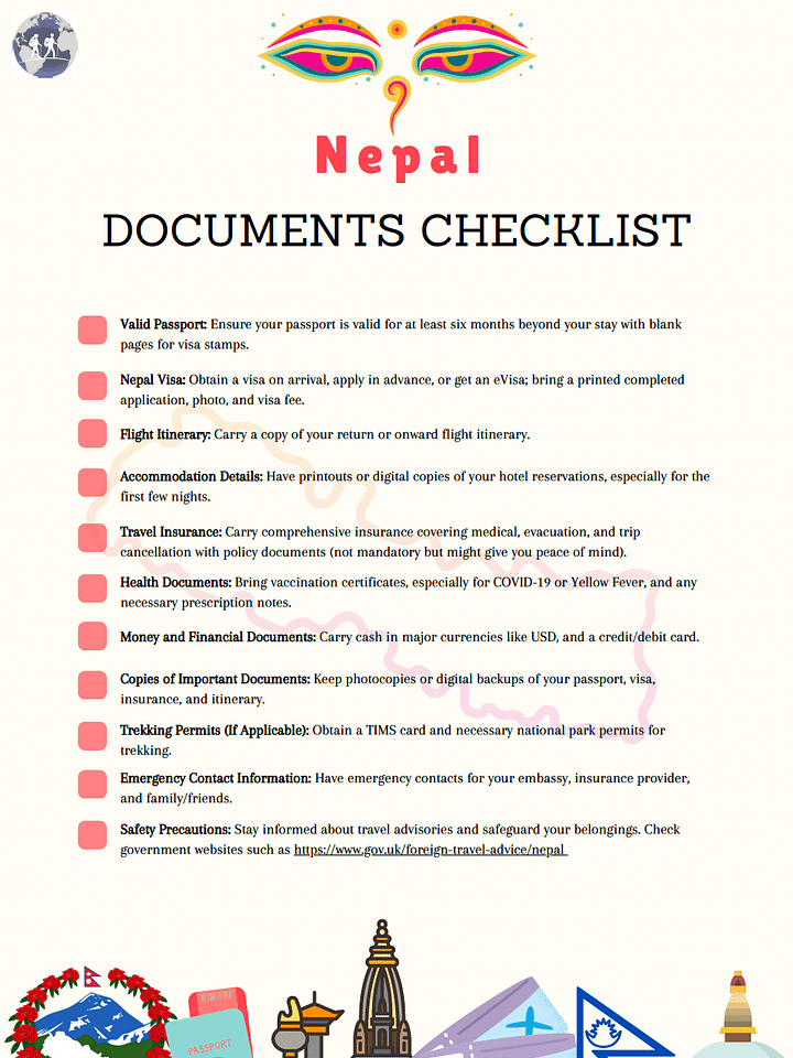 Nepal Trip - Documents Checklist product image (1)