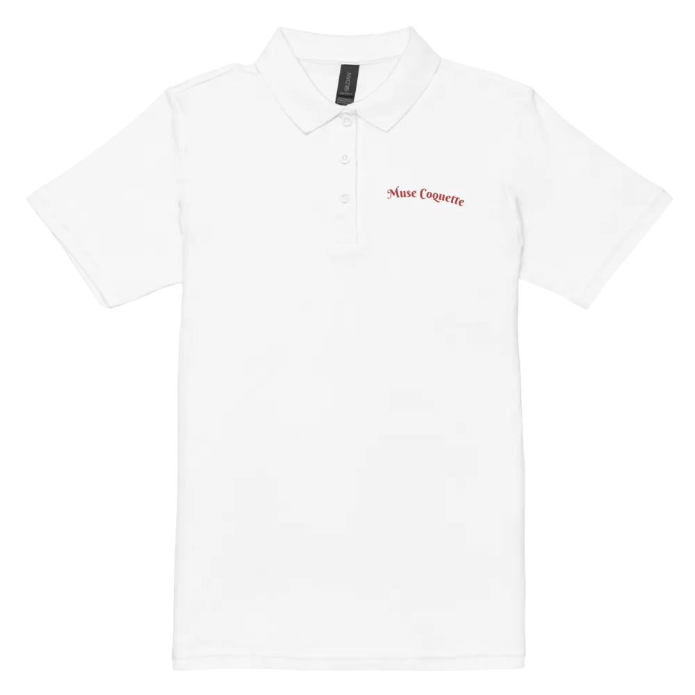 Women's Pique Polo Shirt (red) product image (2)