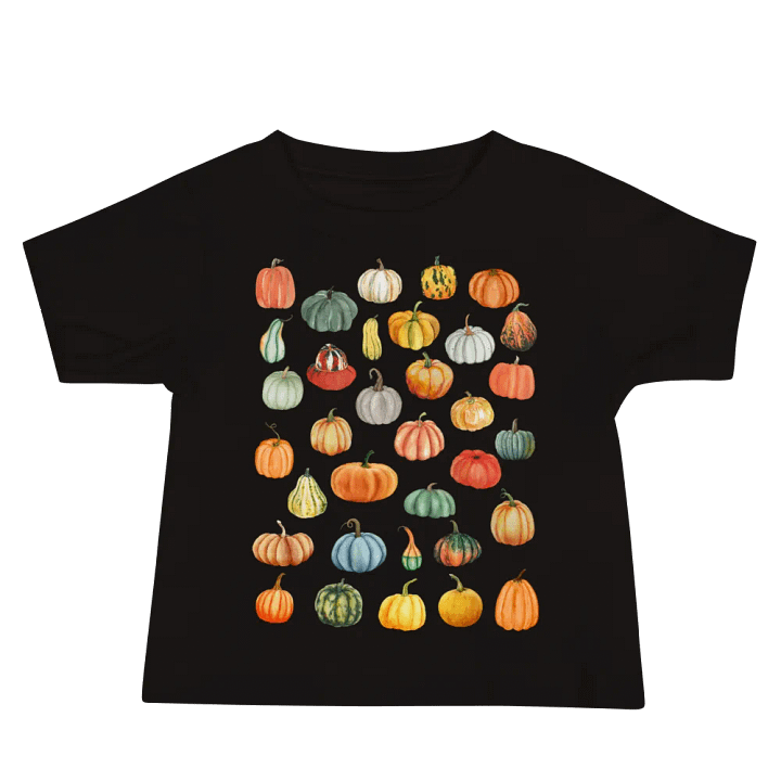 Watercolor Squash & Pumpkin Collage Baby T-Shirt product image (1)