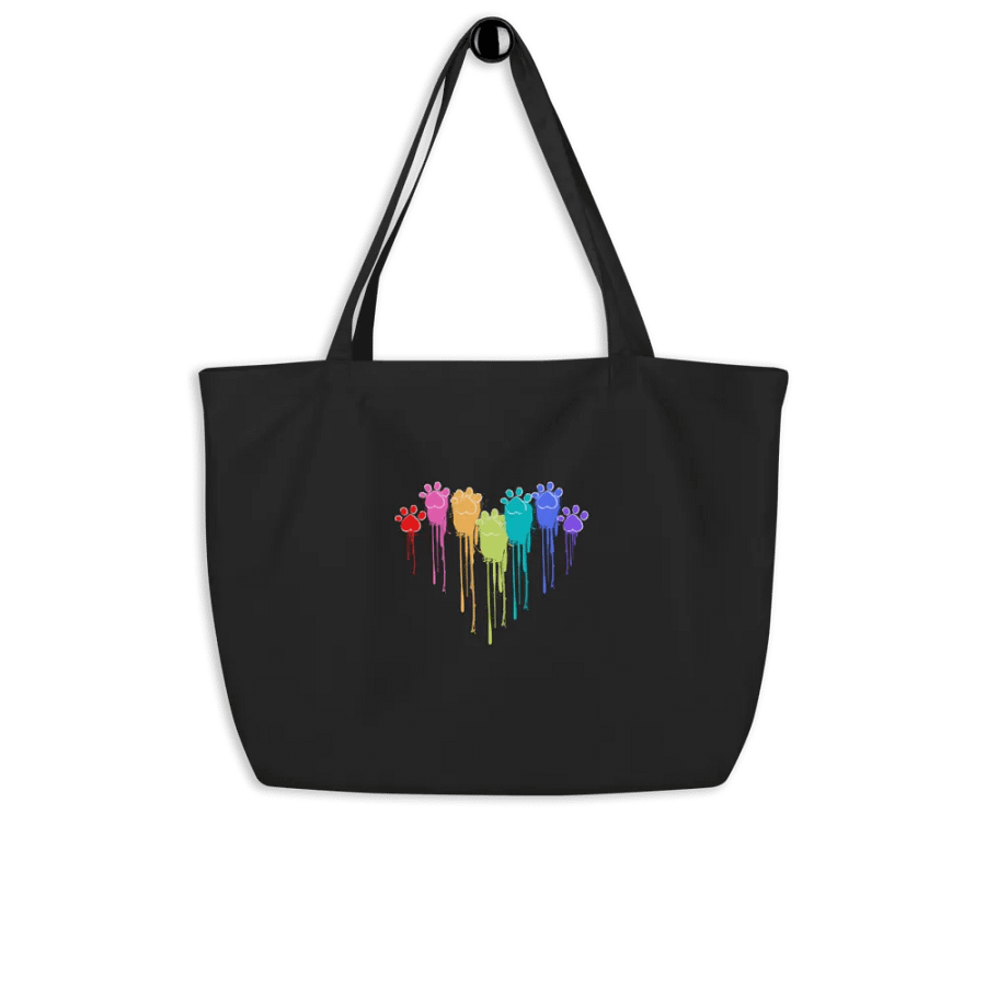 Rainbow Dog Paw Prints Eco Tote product image (8)