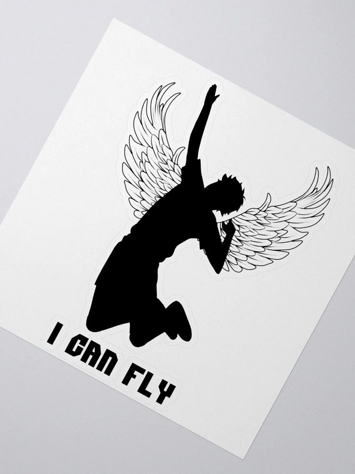Hinata 'I Can Fly' Black Sticker product image (2)