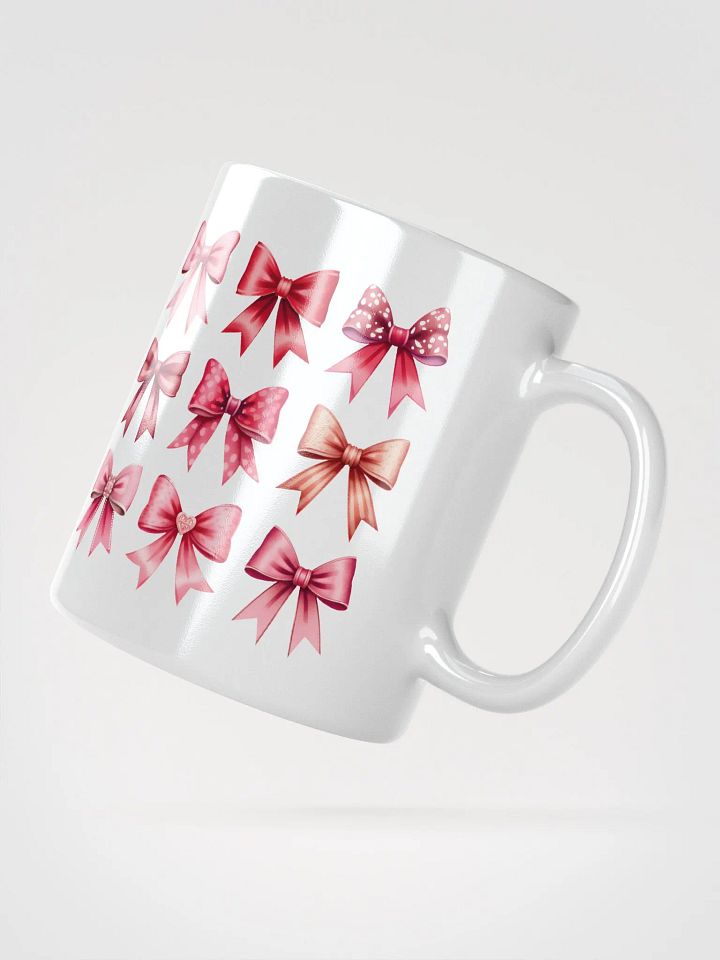 Valentine Coquette Bows White Glossy Mug product image (2)