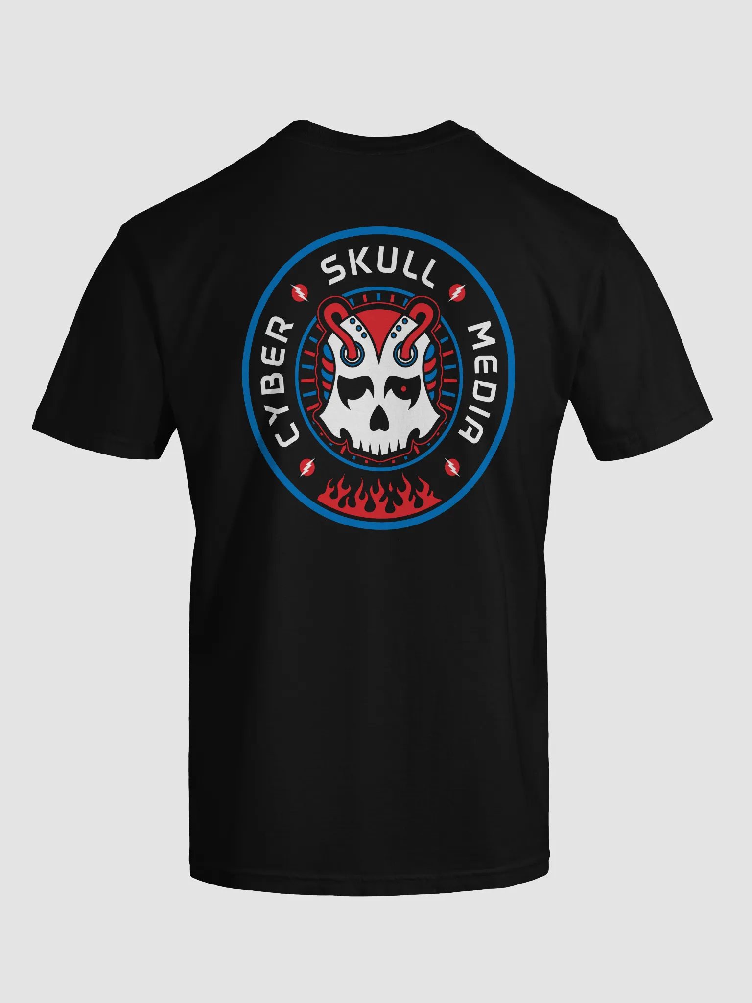Red, White, & Blue Cyber Skull Media Logo Tee v2 (Premium) product image (6)