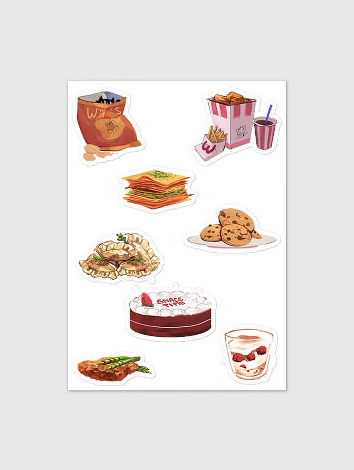 Snacc Time Sticker sheet product image (1)