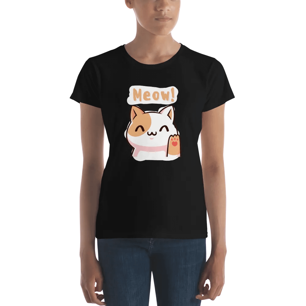 Meow! Cartoon Cat Women's T-Shirt product image (2)