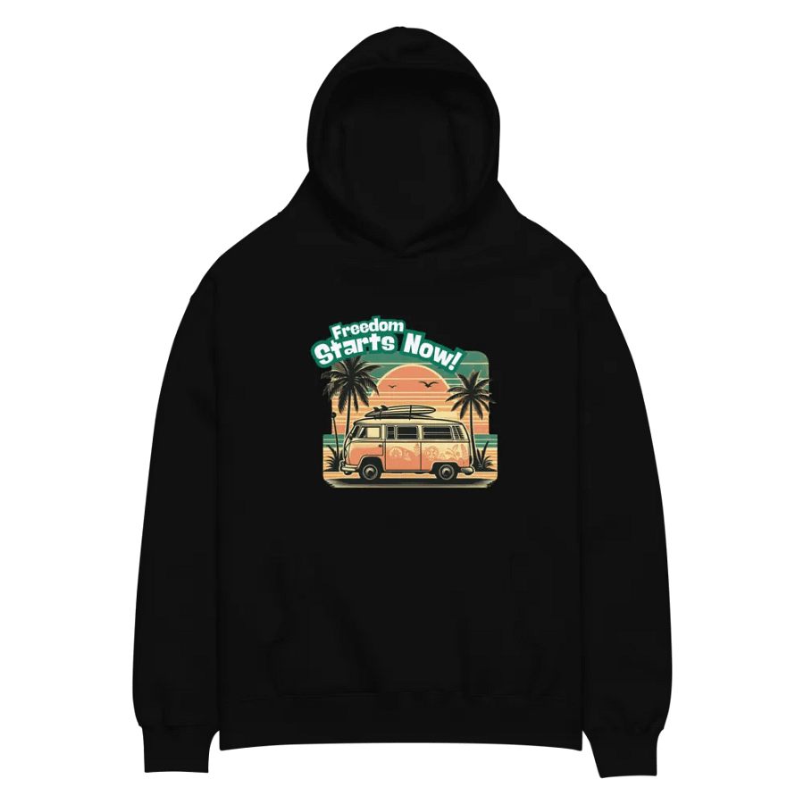 AS Colour Unisex Premium Oversized Hoodie | AI design text Vintage free starts now product image (2)