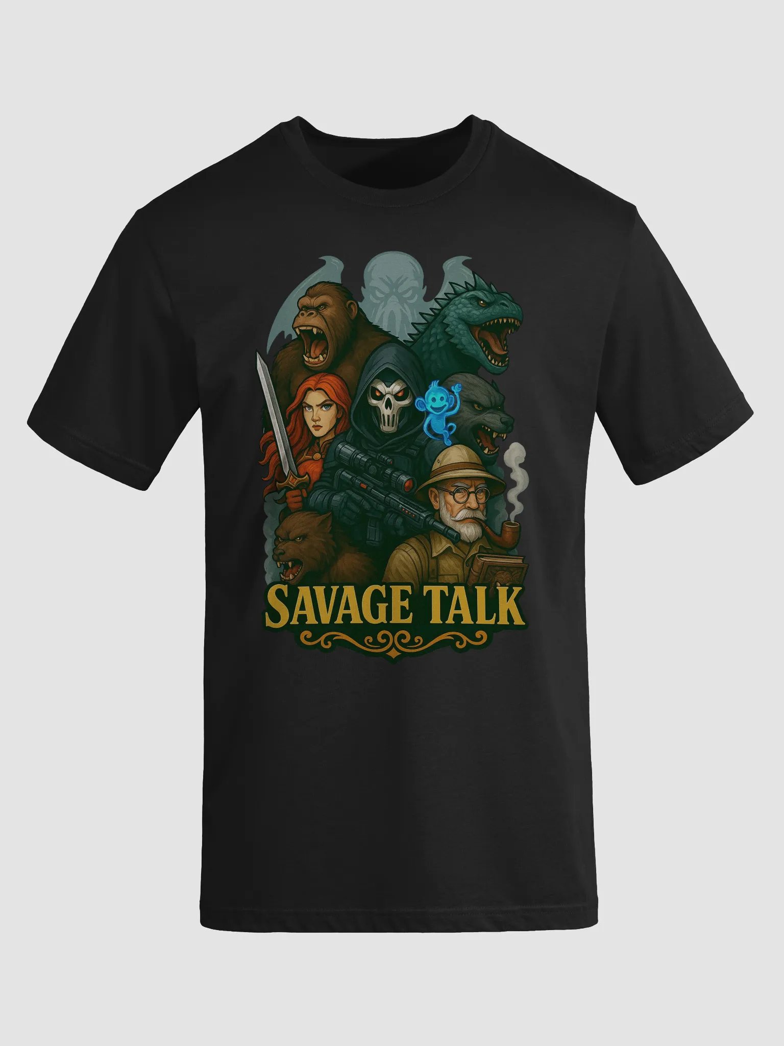 Savage Talk Stylized Illustrated T-Shirt product image (31)