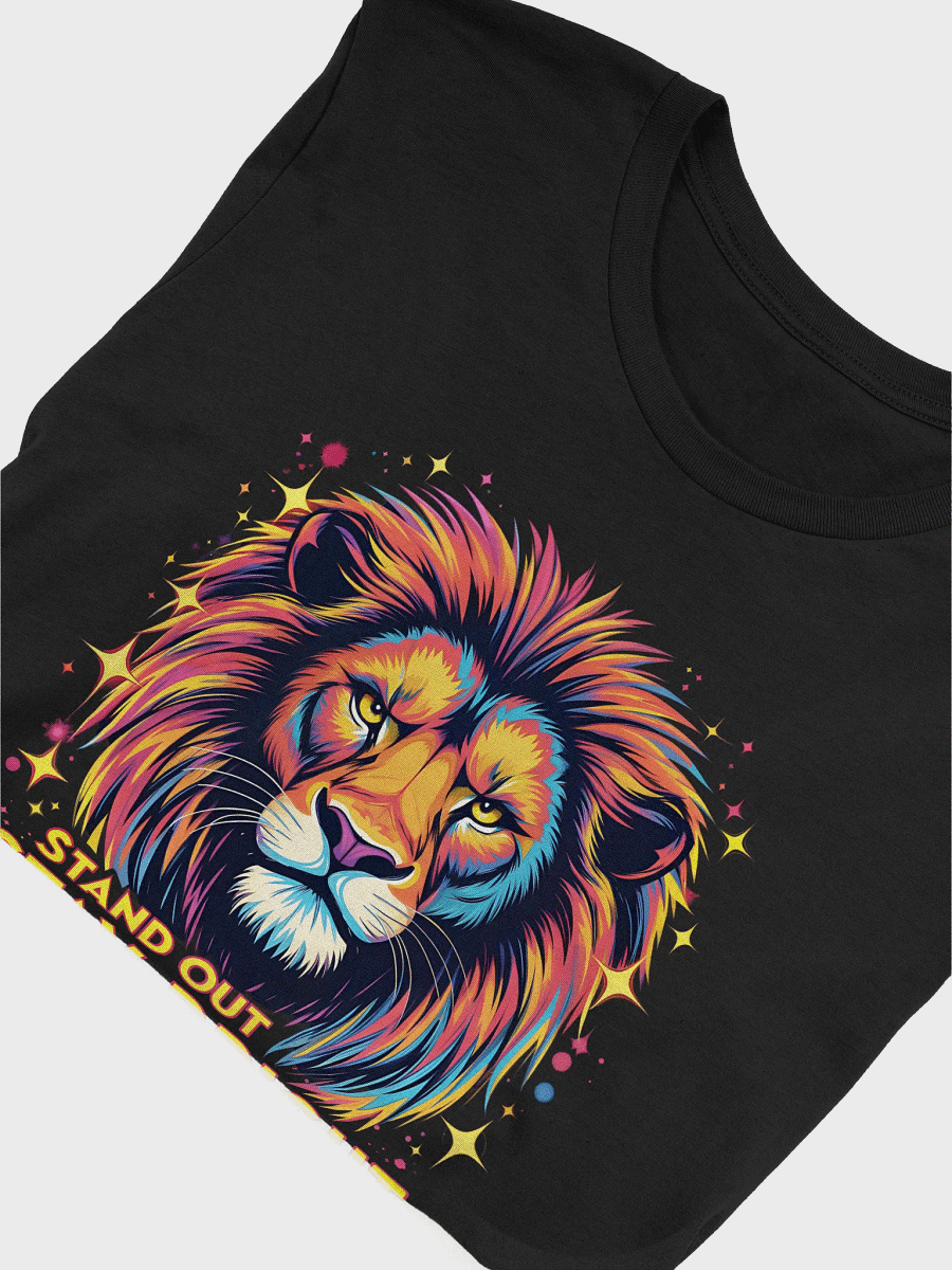 Colorful Lion Graphic T-Shirt - Bella+Canvas Bright Bold Art Tee - Artistic Streetwear product image (5)