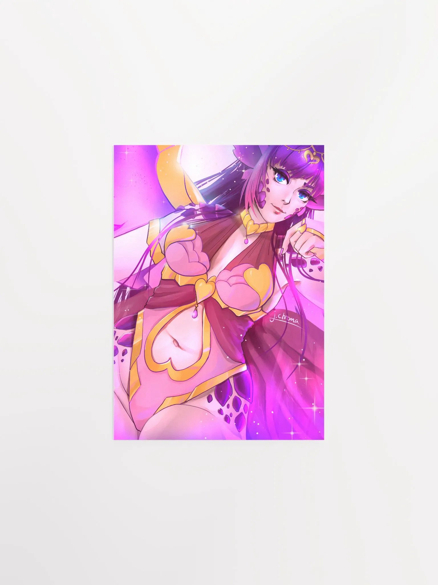 Valentine Chroma - Dragon Girl Vtuber - Pinup Fanart - Art by CosmicChroma product image (1)
