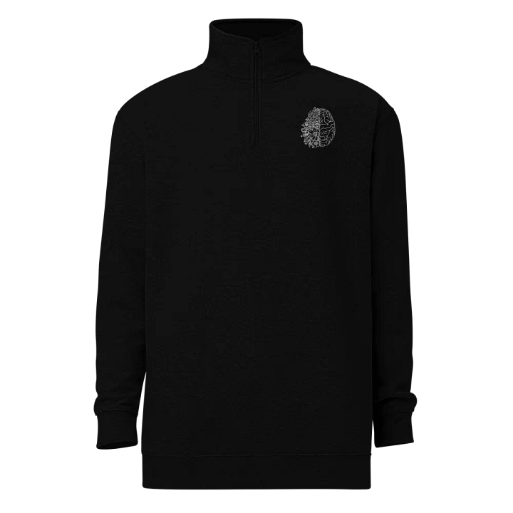 all hail the brain (quarter zip with white design) product image (1)