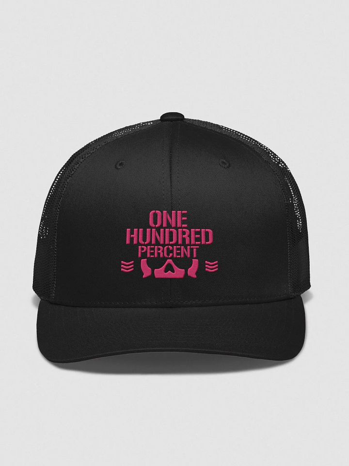 QSHW 100% (ONE HUNDRED PERCENT) EMBROIDERED LOGO RETRO TRUCKER HAT product image (1)