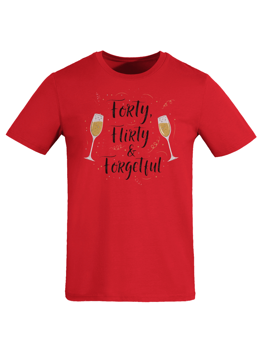 Forty Flirty & Forgetful 40th Birthday T-Shirt | Funny Milestone Birthday Gift for Her product image (8)