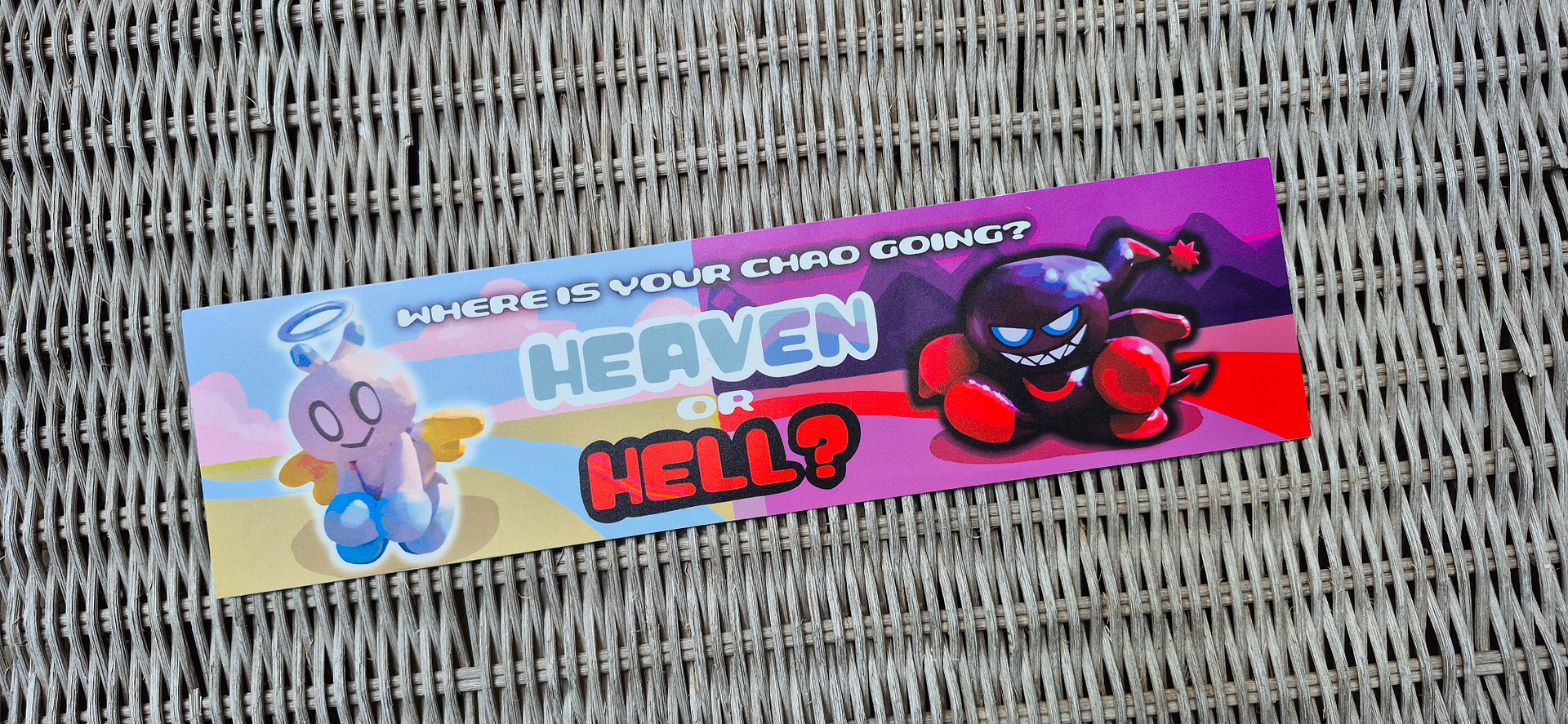 "Where is your Chao Going?" Bumper Sticker product image (1)