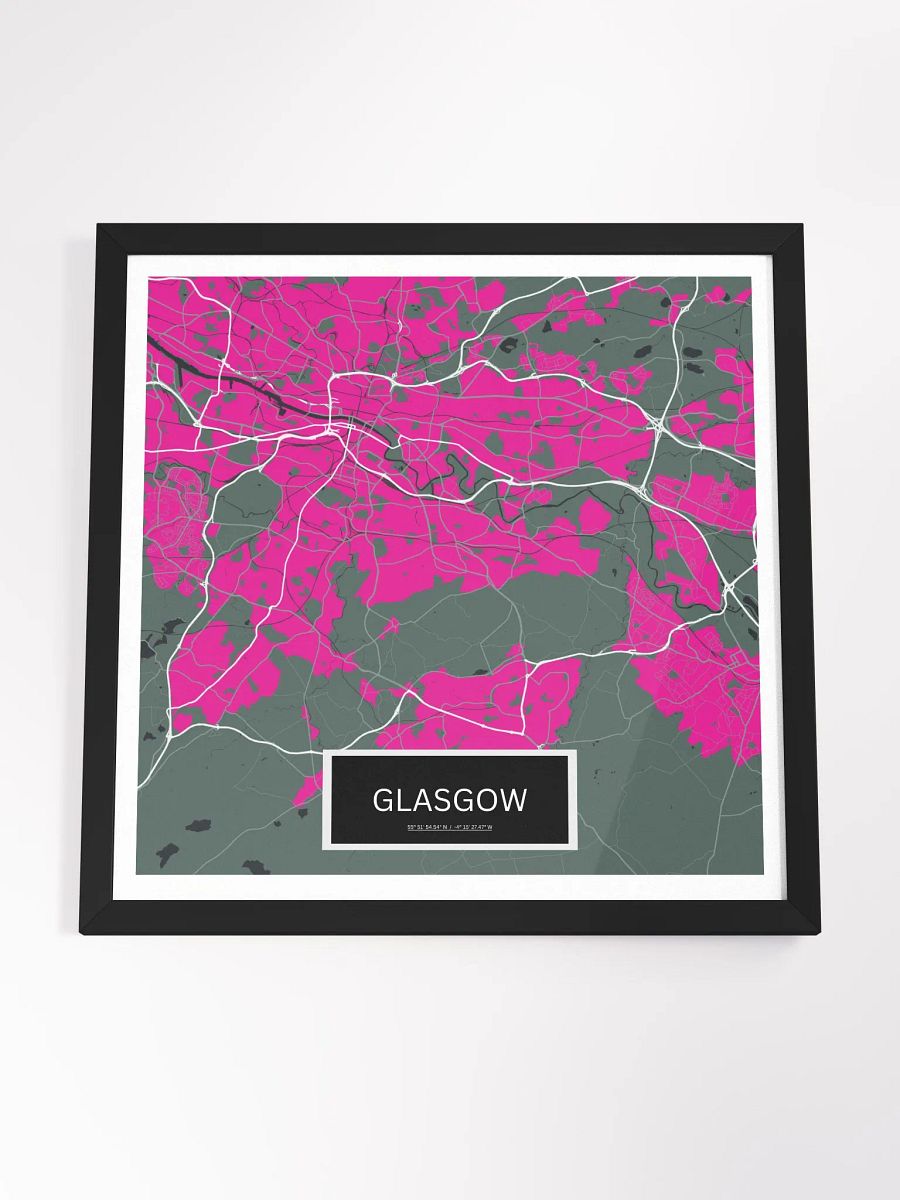 Framed Square Glasgow Art Maps product image (4)